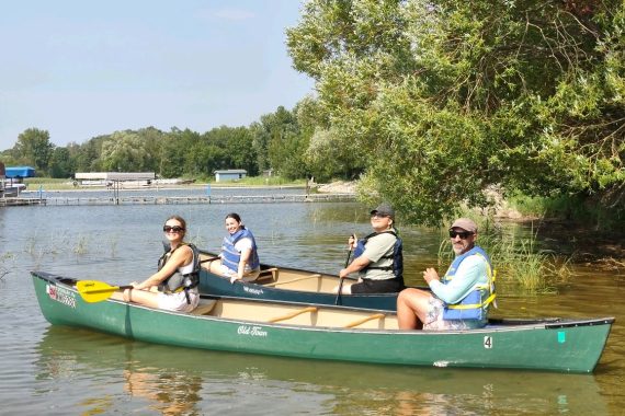 Canoeing the Mississippi River.