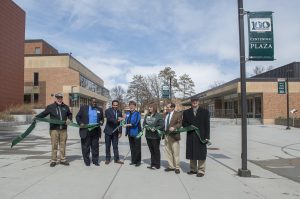 Centennial Plaza ribbon cutting ceremony