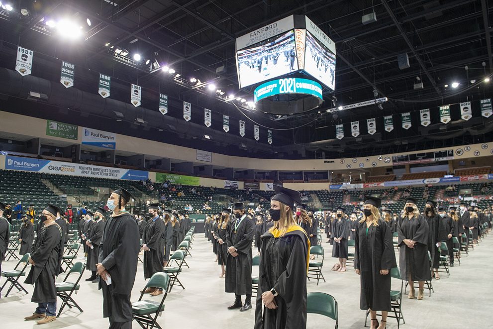 Socially distanced Commencement 2021