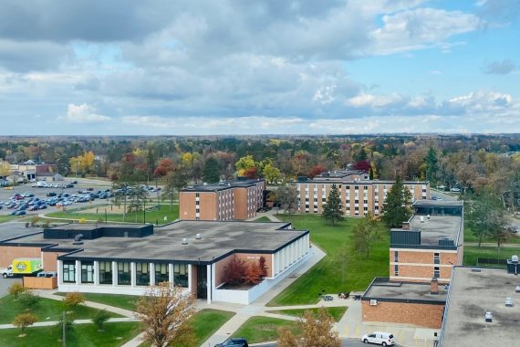 View of Oak, Walnut, Pine, and Cedar Halls