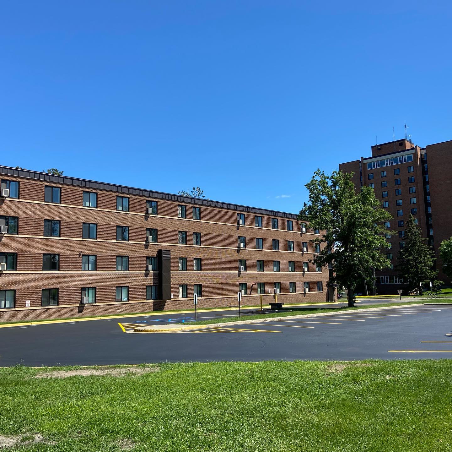 Cedar Hall exterior and parking lot